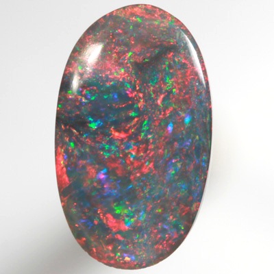SOLID BLACK OPAL Gemmy red, very bright and rich SEE VIDEO
